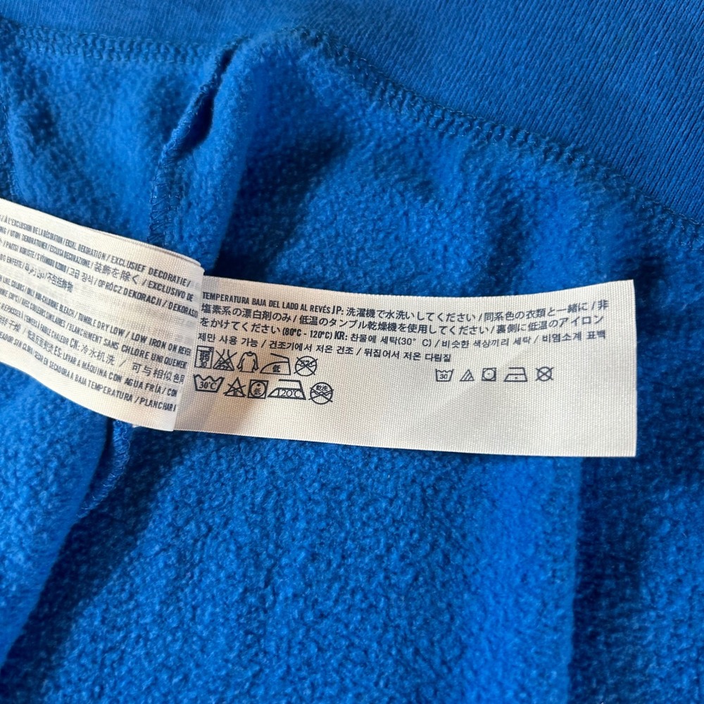 Abercrombie Kids Blue Full Zip Hoodie Moose Logo A&F Sleeve Graphic Size 7/8 - Picture 7 of 9